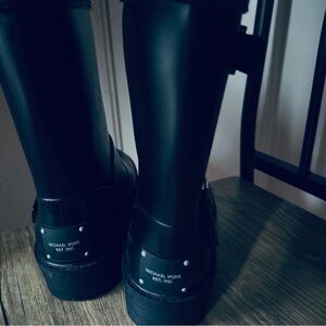 Micheal Kors Black Rain Boots